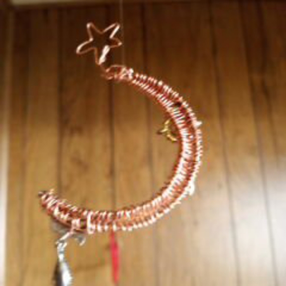Copper Crescent Moon Sun Catcher - Picture 2 of 2
